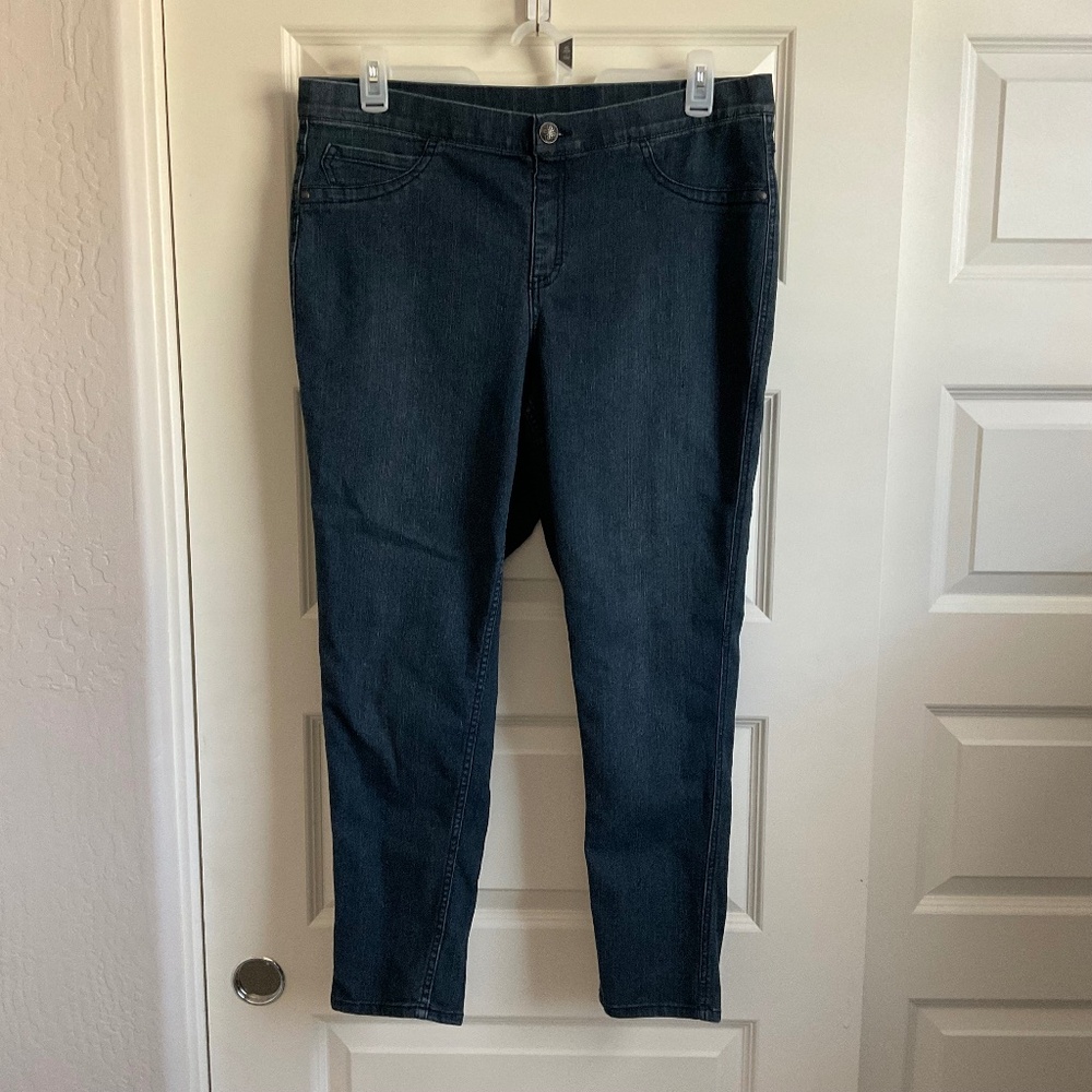 Lane Bryant Dark Wash Pull On Jeggings - Size‎ 16